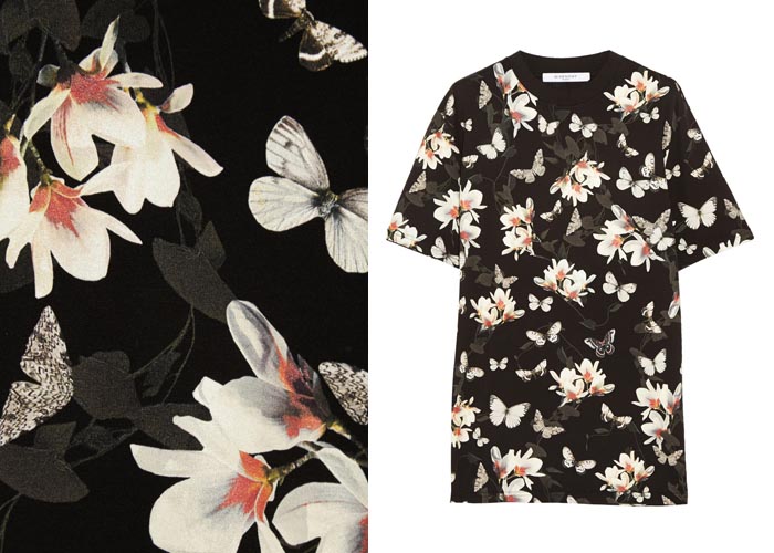 Musthave: Givenchy bloemenprint. Tassen, backpacks, jurken, tees, shirts en sandalen. Alles over de collectie van Givenchy: 2015. Bloemenprints zijn hot.