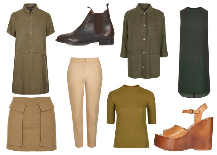 Mode 2015: budget army, militaire invloeden. H&M, Topshop en Zara: bekijk de mode 2015 items en budget kleding looks en outfits hier. Mode voorjaar lente 2015.